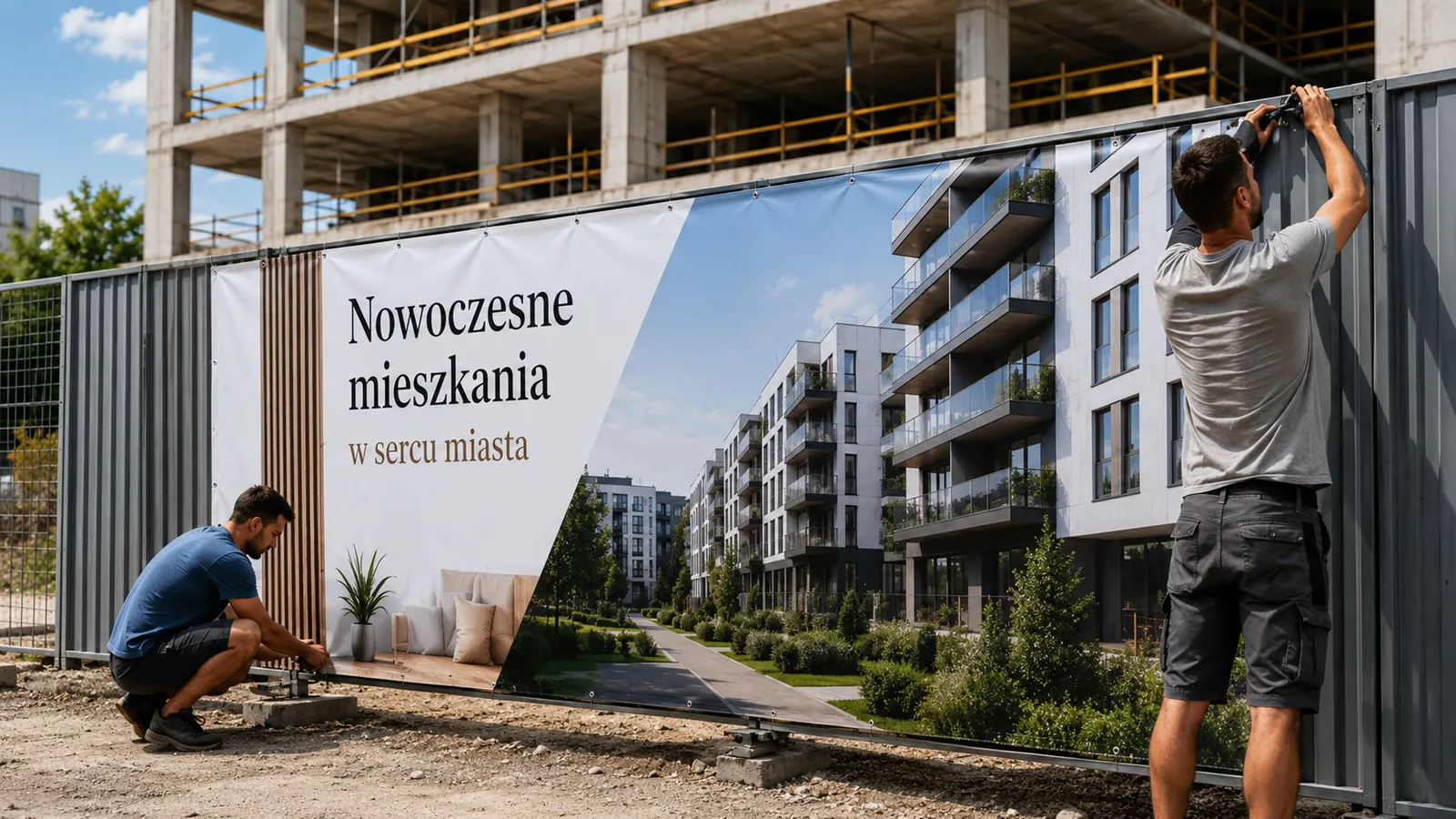 Großformatige Bannermontage