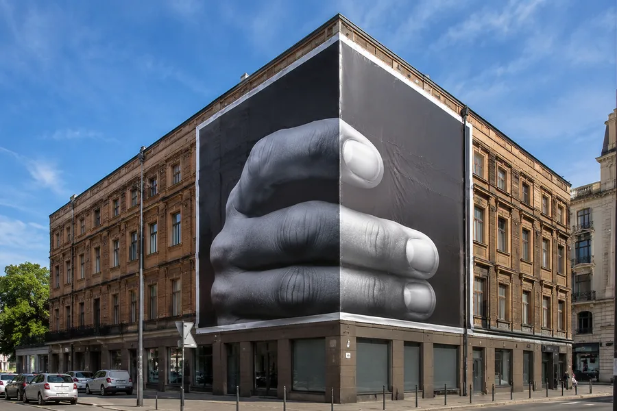 Seltsamste Werbung der Welt - Mural, Großformatdruck Breslau