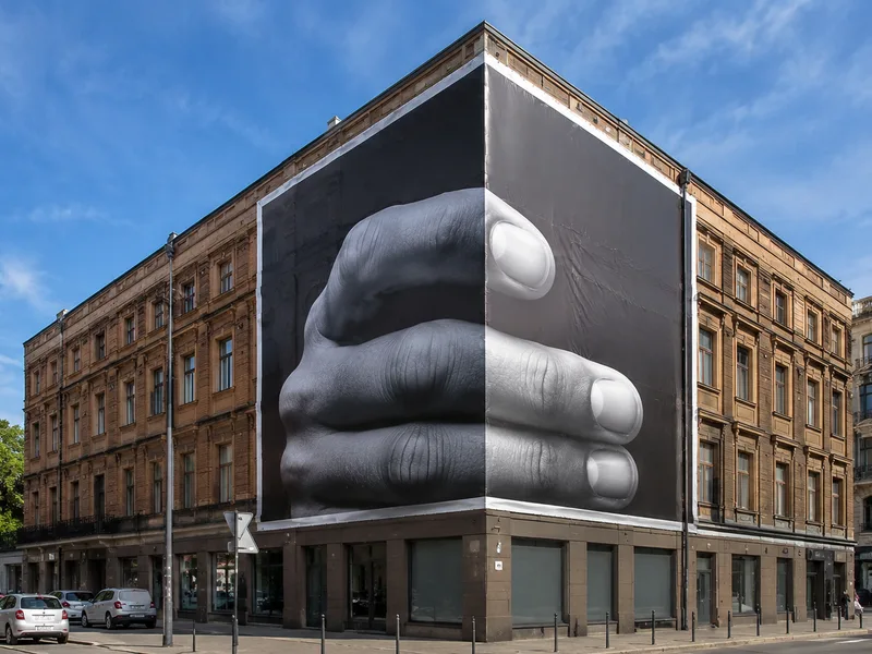 Najdziwniejsza reklama świata - mural, druk wielkoformatowy Wrocław