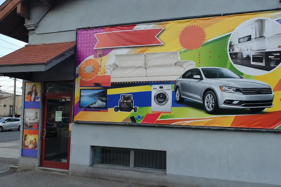 Bad advertising - banner example, large format printing Wrocław